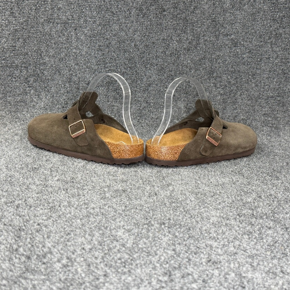Birkenstock Boston Clogs Women's 7 Brown Suede Soft Footbed Slip On Sandal Shoes - Picture 8 of 14
